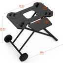 Stanbroil Portable Grill Cart for Weber Q Series Gas Grills, Upgrade Heavy-Duty Grill Stand for Weber Q1000, Q1200, Q1400, Q2000, Q2200, Q2400 with Fold Shelf & Hooks, Comes in One Piece