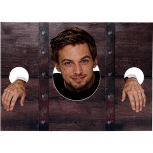 Medieval Party Decorations, Stockade Photo Prop | Self-Standing Foam Board