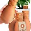 4 Pcs Ollas Terracotta Watering Pots Large - 14 Oz Terracotta Self Watering Globes For 1-week Easy To Refill - Clay Garden Olla Pots Plant Waterers While On Vacation Outdoor & Indoor [4pcs Large 14oz]