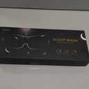 MZOO Luxury Sleep Mask for Back, Side Sleeper, Complete Light Blocking Sleeping Eye Mask Night Blindfold, 3D Zero Pressure & Spacious for Lash Extensions, Breathable Soft Eye Cover Flight Nap Travel (M-gray, Black Edge)