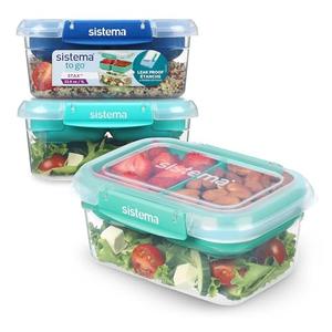 Sistema TO GO Stax Leakproof Food Storage Containers | 1 L | Airtight & Stackable Meal Prep Containers with Lids | Lunch Boxes | BPA-Free | 1Count