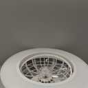 22 inch Bladeless Ceiling Fan with Lights360° Oscillating, RGB Color Changing 2900-6500K dimmable, APP/Remote, low-profile flush mount for bedroom/living room