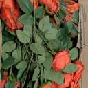 Ovveroche 72 Pcs Artificial Roses Burnt Orange Fake Silk Roses Realistic Roses Faux Flower Indoor Wedding Home Decor, Birthday Decorations