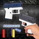 2 Pack Toy Guns for Nerf Dart Guns - Mini Realistic Pistol Toy Blaster Gun Disc Launcher with 160 Plastic Flying Disk Bullet for Boy Ages 6 7 8 9 Years Old Indoor Outdoor Present for Adult Kid Holiday