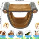 Soulchen 6 Pcs Soft Guinea Pig Rat Hammock Set 3 Layer Ferret Bed Warm Fleece Double Bunkbed Cage Platform Toy Small Animal Hideout Sleep Play Cage Accessories for Parrot Sugar Glider