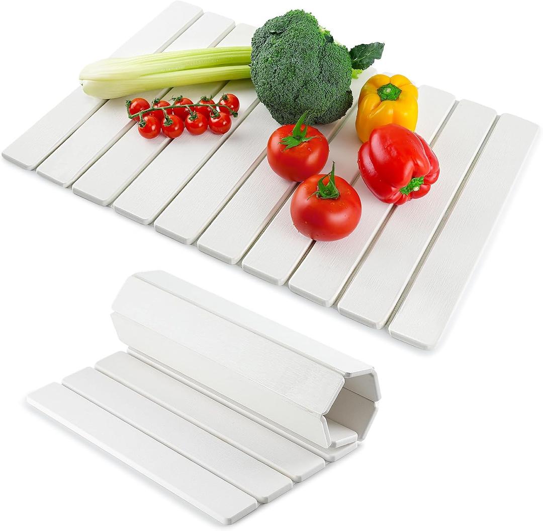 BAKFUFIY Stone Dish Drying Mat for Kitchen Counter | 24"16" Diatomaceous Earth Quick-Dry Absorbent Large Dry Mats White