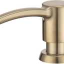 Kitchen Sink Soap Dispenser, Built in Countertop Dispenser with ABS Pump, Under Counter Refillable Bottle for Dish Soap and Hand Lotion, Brushed Gold