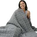 Smart Queen Weighted Blanket for Adults and Couple (60x80, 20lbs) Queen Size Large Soft Heavy Blanket Machine Washable for Fall, Bedding &Sleeping with Premium Glass Beads (60x80 | 20lbs Grey)
