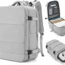 Coowoz Travel Backpack Carry On for Women Man Gym Backpacks with Laptop Compartment Mochila de Viaje Teacher Personal Item Backpack Airplane Accessories Must Haves Grey Small