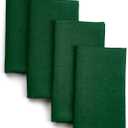 D'Moksha Homes Linen Dinner Napkins 18 x 18 Inch - 100% Pure Linen Forest Green Napkins Set of 4 - Washable Forest Green Cloth Napkins for Summer (18" x 18" (Set of 4), 05 - Forest Green)