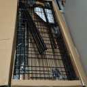 IZEUK 1400 LBS Garage Black Shelving Wide Storage Shelves 4 Tier Adjustable Heavy Duty Metal Wire Rack Standing Shelf Unit for Kitchen Office College Dorm Garage Warehouse 15.8" x 45.8"x 59.4"