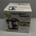 Hamilton Beach Digital Programmable Rice Cooker & Food Steamer, 14 Cups Cooked (7 Uncooked) With Steam & Rinse Basket, Stainless Steel (37548)
