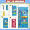 Jetec 50 Sets Back to School Ballpoint Pens Click Retractable Gift Prizes Include 50 Ballpoint Pens 50 Cards 50 Bags 50 Ties for Party Favors Office Teacher School Exchange