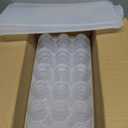 Clear Covered Egg Holder 3-Pack, Plastic Egg Storage for Refrigerator, Egg Tray Container with Lid, Fits 18 Eggs