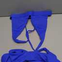 CUPSHE Bikini Set for Women Two Piece Swimsuit V Neck Triangle Top Wide Straps Cross Back Lace up Mid Rise, Royal Blue, S