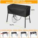 Hisencn Patio Cover and Carry Bag for Camp Chef 3 Burner Stoves, Stove Grill Cover and Carry Bag for Camp Chef TB90LW, TB90LWG, TB90LWG15, SPG90B, GB90D, DB90D, PRO90X, Heavy Duty 600D Fabric, Black