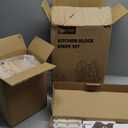 CAROTE 14 Pieces Knife Set with Block, Forged, High Carbon Stainless Steel Sharp Blade Block Knife Set, Dishwasher Safe Cutlery, Cream