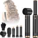 Hair Dryer Brush Set, 5 in 1 Air Curler Wrap Hair Styler Blow Dryer Brush with 3 Temps, Upgrade Negative Ion Hot Air Brush Curling Brush Iron, Hair Styling Tools for Dry Curl Straighten