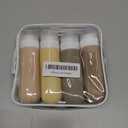 Mrsdry Travel Bottles for Toiletries, Tsa Approved 3oz Travel Size Containers BPA Free Leak Proof Refillable Liquid Silicone Squeezable Travel Accessories for Shampoo Conditioner Lotion (4 Pack) (Apr)