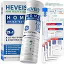 21-in-1 Home Drinking Water Testing Kit - 120 Strips + 4 Bacteria Tests - Tap and Well Water Test Kit, Easy to Test and Read for Hardness, Lead, Iron, Fluoride, pH, Copper, Bacteria and More (Blue)
