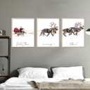 BigWig Prints Christmas Poster - Santa Sleigh Decor, Christmas Wall Art, Santa Picture, Pictures For Wall, Christmas Decor, For Art - Set Of 3 (12x16)