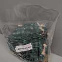 Shappy 24 Pcs Christmas Drawstring Gift Bags Xmas Buffalo Plaid Burlap Advent Bags 7 x 5 Inches Linen Treat Candy Bag with 32.8 ft Rope 24 Card(Black Green Snowflake)