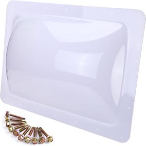 Meonum RV Skylight Replacement, 18" x 26" Camper RV Cover Dome Fit 14" x 22" Openings, Shower Skylight Replacement Cover for Roof Camper Trailer Fifth Wheel Motorhome(Milky White)