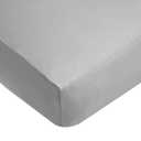 American Baby Company 100% Natural Cotton Fitted Crib Sheet 52" x 28" - Soft, Breathable, Hypoallergenic & Gentle Toddler Bed Sheet, Ash Gray, Neutral for Boys & Girls