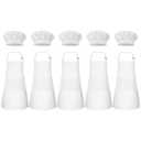 Kids Apron and Chef Hat Set Children Apron Adjustable with 2 Pockets Children Chef Painting for Cooking Baking 