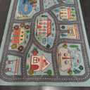 LIVEBOX Soft Kids Rug 4'x6' Carpet Play Mat for Baby Boys Girls, City Life Road Traffic Playroom Rug for Playing Cars Toys, Educational Nursery Rugs for Children Bedroom Kids Room (Blue)