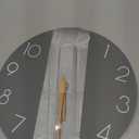 Wall Clock, 10 Inch Wooden Silent Non-Ticking, Decorative Battery Operated Wall Clocks for Bedroom, Kitchen, Home, Living Room, Office, School, Hotel (Gray)