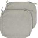 IN4 Care Patio Cushion Covers with Ties, 2 Pack, Outdoor Water Resistant Deep Seat Chair Cushion Slipcover 20x18x4 Inch for Garden Couch Sofa (Replacement Cover Only)-Warm Grey