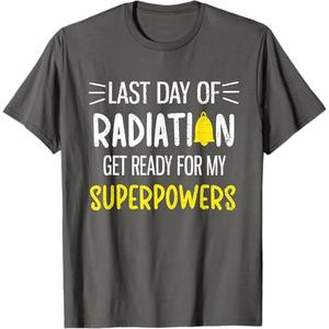 Last Day Of Radiation Chemotherapy Cancer Survivor Awareness T-Shirt (Small, Black)