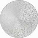 Snowkingdom Round Silver Placemats Set of 18, 15 Inch Round Metallic Hollow Vinyl Place Mats, Washable Easy Clean Wipeable Non Slip PVC Kitchen Dining Table Mats for Wedding Outdoor Party Decoration