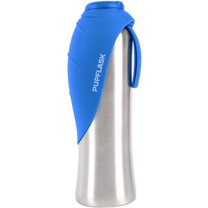 PupFlask Large Dog Water Bottle | 27 or 40 OZ Stainless Steel | Convenient Dog Drink Dispenser | Puppy Travel Water Bowl | Portable Pet Hydration Bottle | Leak Proof | Perfect Size For All Breeds (Nebulas Blue)