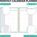 4 x 2026-2027 Monthly Planner, Jan 2026-June 2027, B5 (7" x 9"), 2 Year Monthly Planner, 24 month Calendar, Simple Calendar Planner Notebook Soft PVC Cover, Suitable for Schools & Offices,Aquamarine