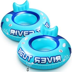 Glimin 53" Adult Heavy Duty River Tube Float Holds 300lb, Blue, 6 Pcs