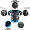 Youth Dirt Bike Gear, JUSTDOLIFE 5 PCS Motorcycle Armor Protection Jacket, Kids Motorcycle Armor with Knee Pads Elbow Pads Chest Protector Racing for Outdoor Sports, One Size
