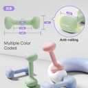 YOTTOY Dumbbell Set of 2,2-15 Pound Hand Weights for Women, Non-Slip Hand Weights for Home Gym, Strength Training, and Full-Body Workouts (Green)