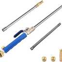 YunGuoGuo High Pressure Power Washer Sprayer Wand with Flexible Hose Nozzle, 39'' Hydro Jet Power Washer Cleaning Tool, Wand Lance for Gutter Patio Car Pet Window Glass Blue