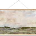 VIYYIEA Extra Large Canvas Wall Art, 36x54 Inch Minimalist Landscape Painting, Neutral Abstract Nature Wall Decor for Living Room or Bedroom, Above Sofa