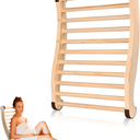 Upgraded Sauna Backrest, Sauna Accessories, S-Shaped Design with Backrest Sauna Chair, with Non-Slip Pads, Ergonomic Design, Suitable for Infrared Sauna Backrest and Barrel Sauna Backrest