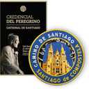 Official Camino Credential - Pilgrim Passport + Camino de Santiago Patch + Trail Map Card // Camino de Santiago Shell // Santiago de Compostela