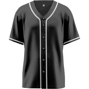 Baseball Jersey for Men,Blank Baseball Jerseys Shirts Short Sleeve Hip Hop Sports Casual Button-Down Uniforms