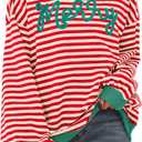 MOUSYA Christmas Sweatshirts Women Christmas Tree Sweater Christmas Party Outfit Xmas Gifts Top Casual Long Sleeve Tops (Red, L)