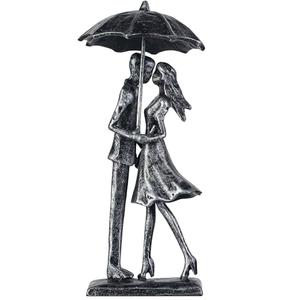 SENNESY 6th Anniversary Iron Sculpture Gift – Romantic Couple Statue for Her, Handcrafted Black Metal Decor – Wedding, Valentine’s, Birthday Keepsake