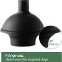 Eyliden Toilet Plunger and Brush Set | 2-in-1 Bathroom Cleaning Tools with Holder | Unclogs Toilets, Deep Cleans Bowls | Compact Caddy Stand | Nylon Bristles, Durable Plastic, Black