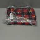 3 Pieces Christmas Kitchen Curtains Set, Plaid & Snowflake & Holly Xmas Curtains for Kitchen - Light Filtering, Easy Install Red Valances for Christmas Window Decor