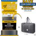 For Spirit Airlines Personal Item Bag Foldable Travel Duffel Bag Tote Carry on Luggage Duffle Overnight for Women and Men