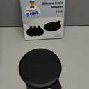 MR.SIGA Silicone Bathtub Stopper, Drain Stopper for Shower, Sink, 5.1" Diameter, Black, 3 Pack